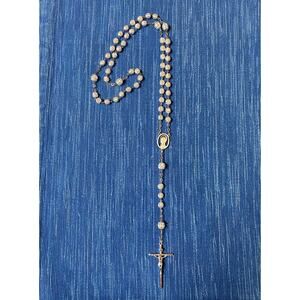 Vtg Sterling Silver Rosary Crucifix Antique 77B